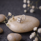 Petite Floral Nose Pin in 925 Sterling Silver