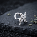 Swirling Pinwheel Nose Pin in 925 Sterling Silver