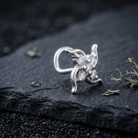 Swirling Pinwheel Nose Pin in 925 Sterling Silver