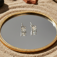 Princess Cut CZ Solitaire Studs | 925 Sterling Silver