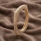 Quadrant Luxe Soft-Square Bangle in 925 Sterling Silver