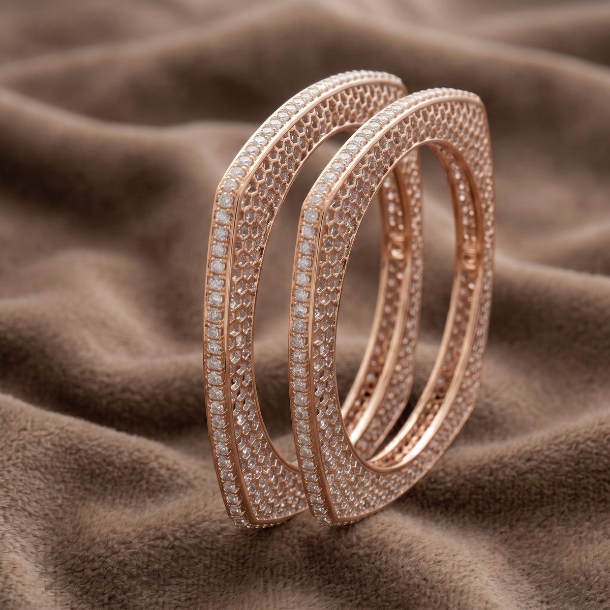 Quadrant Luxe Soft-Square Bangle in 925 Sterling Silver