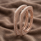 Quadrant Luxe Soft-Square Bangle in 925 Sterling Silver