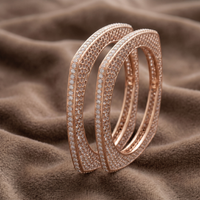 Quadrant Luxe Soft-Square Bangle in 925 Sterling Silver