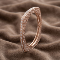 Quadrant Luxe Soft-Square Bangle in 925 Sterling Silver