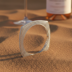 Quadrant Luxe Soft-Square Bangle in 925 Sterling Silver