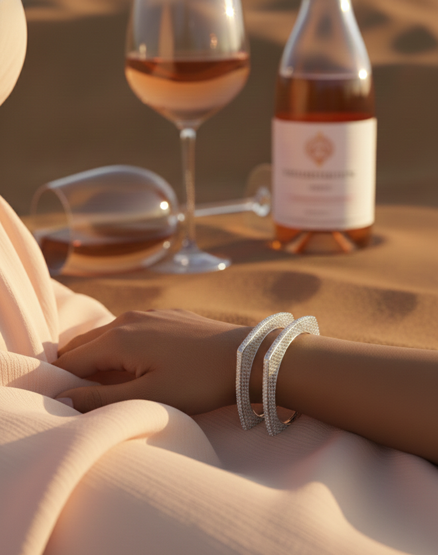 Quadrant Luxe Soft-Square Bangle in 925 Sterling Silver