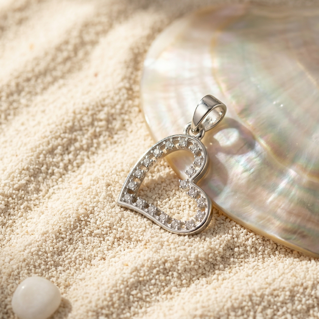 Radiant Heart Silhouette Pendant | 925 Sterling Silver
