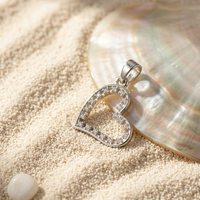Radiant Heart Silhouette Pendant | 925 Sterling Silver