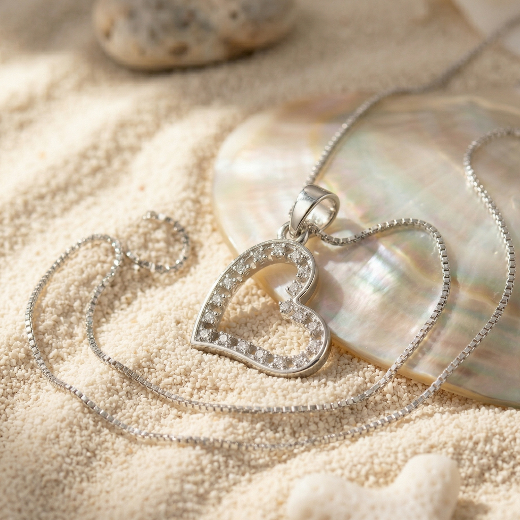 Radiant Heart Silhouette Pendant | 925 Sterling Silver