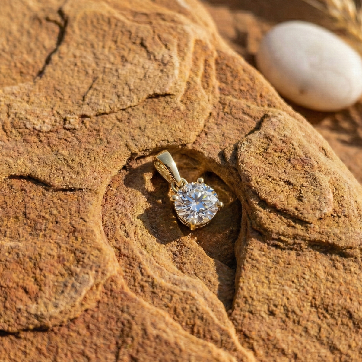 Classic Round Solitaire CZ Pendant | 925 Sterling Silver
