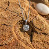 Classic Round Solitaire CZ Pendant | 925 Sterling Silver