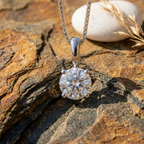 Essential Round Solitaire Pendant | 925 Sterling Silver
