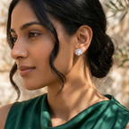 Radiant Floral Cluster Studs - 925 Sterling Silver