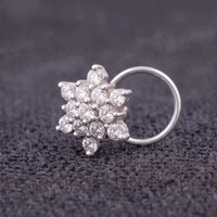 Brilliant Snowflake Nose Pin in 925 Sterling Silver