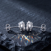 Signature Round Halo Solitaire Studs - 925 Sterling Silver