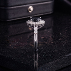 Black Onyx Sunburst Ring in 925 Sterling Silver