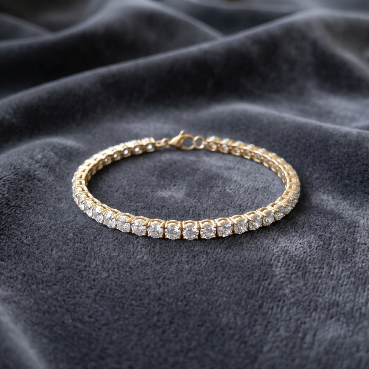 Classic Round CZ Tennis Bracelet in 925 Sterling Silver