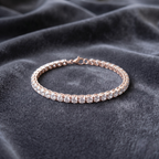 Classic Round CZ Tennis Bracelet in 925 Sterling Silver