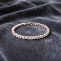 Classic Round CZ Tennis Bracelet in 925 Sterling Silver