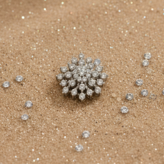 Round Cluster Halo CZ Pendant | 925 Sterling Silver