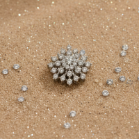 Round Cluster Halo CZ Pendant | 925 Sterling Silver