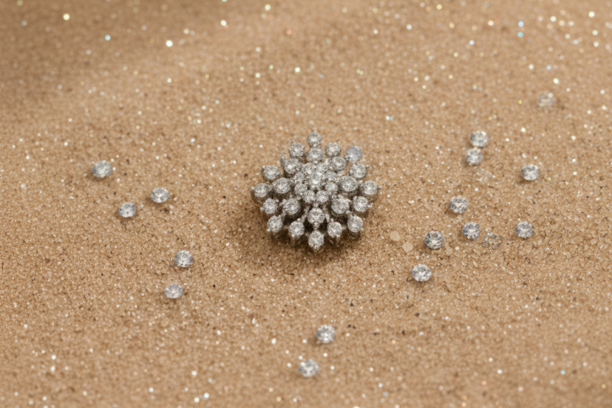 Round Cluster Halo CZ Pendant | 925 Sterling Silver