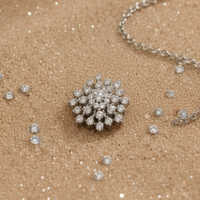 Round Cluster Halo CZ Pendant | 925 Sterling Silver