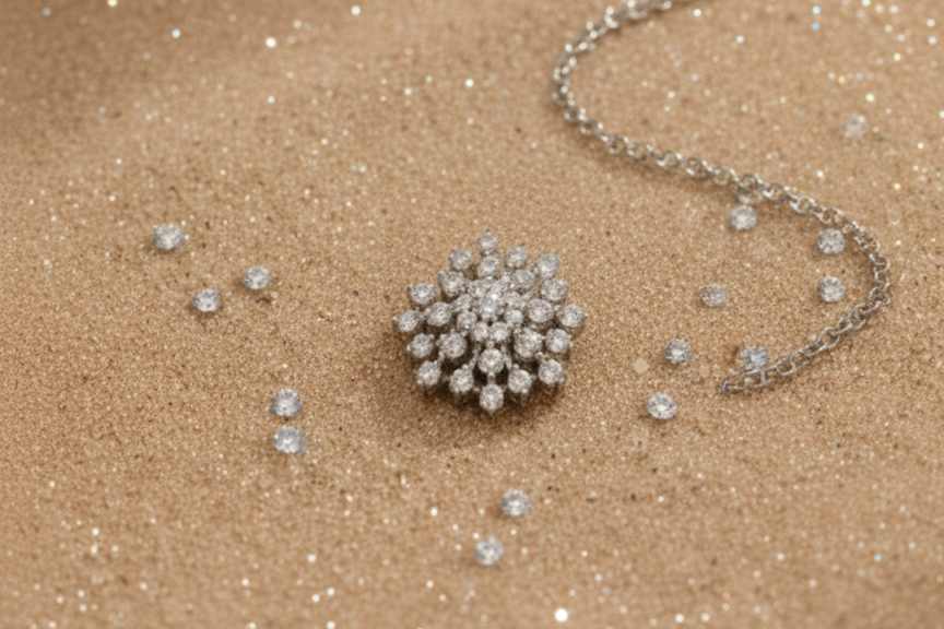 Round Cluster Halo CZ Pendant | 925 Sterling Silver