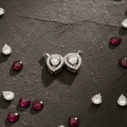 Dual Pear Halo CZ Pendant | 925 Sterling Silver