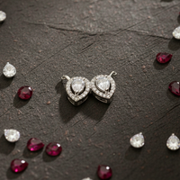 Dual Pear Halo CZ Pendant | 925 Sterling Silver