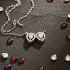 Dual Pear Halo CZ Pendant | 925 Sterling Silver