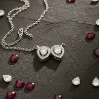 Dual Pear Halo CZ Pendant | 925 Sterling Silver