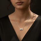Dual Pear Halo CZ Pendant | 925 Sterling Silver