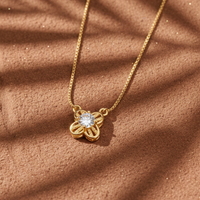 Openwork Clover Solitaire CZ Pendant | 925 Sterling Silver