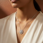 Filigree Mandala Halo CZ Pendant | 925 Sterling Silver