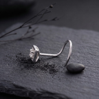 Tiny Geometric Square Nose Pin in 925 Sterling Silver