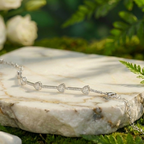 Modern Trillion Cut Tennis Bracelet in 925 Sterling Silver