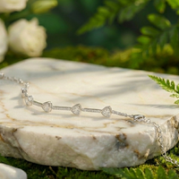 Modern Trillion Cut Tennis Bracelet in 925 Sterling Silver