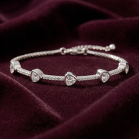 Modern Trillion Cut Tennis Bracelet in 925 Sterling Silver