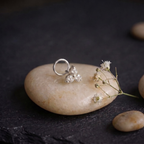 Trinity Cluster Nose Pin in 925 Sterling Silver