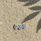 Trinity Oval Halo CZ Pendant | 925 Sterling Silver