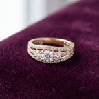 925 Sterling Silver Trinity Three-Stone Ring