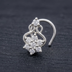 Vintage Paisley Nose Pin in 925 Sterling Silver