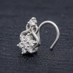 Vintage Paisley Nose Pin in 925 Sterling Silver