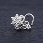 Vintage Paisley Nose Pin in 925 Sterling Silver