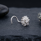 Vintage Rosette Nose Pin in 925 Sterling Silver
